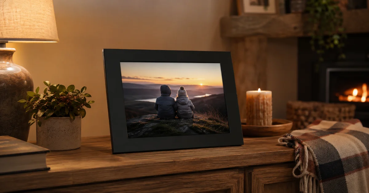 Choosing which photos to send to a connected frame: the right selection